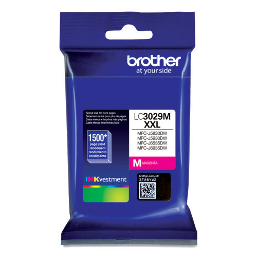 BROTHER  INKvestment Super High-Yield Ink, 1,500 Page-Yield, Magenta - LC3029M