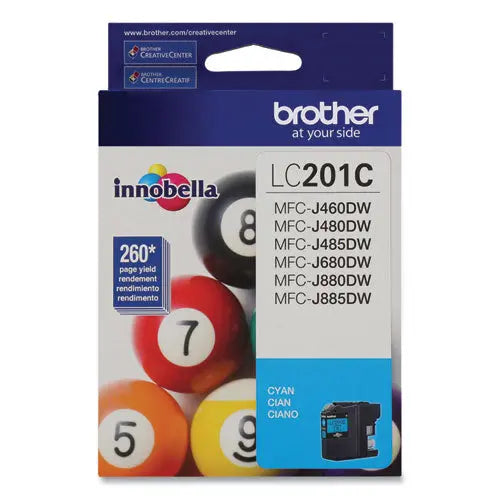 BROTHER Innobella Ink, 260 Page-Yield, Cyan - LC201C BROTHER