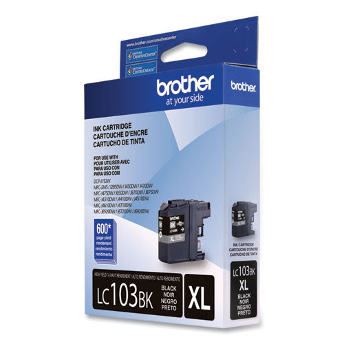BROTHER Innobella High-Yield Ink, 600 Page-Yield, Black - LC103BK BROTHER