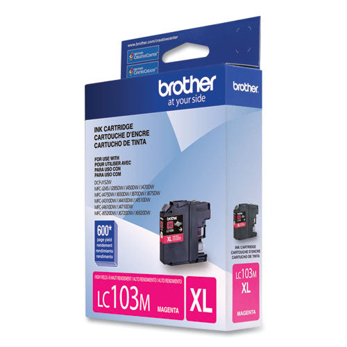 BROTHER  Innobella High-Yield Ink, 600 Page-Yield, Magenta - LC103M