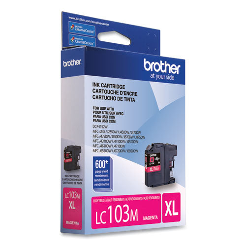 BROTHER  Innobella High-Yield Ink, 600 Page-Yield, Magenta - LC103M