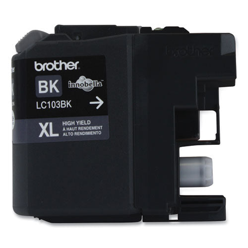 BROTHER Innobella High-Yield Ink, 600 Page-Yield, Black - LC103BK BROTHER