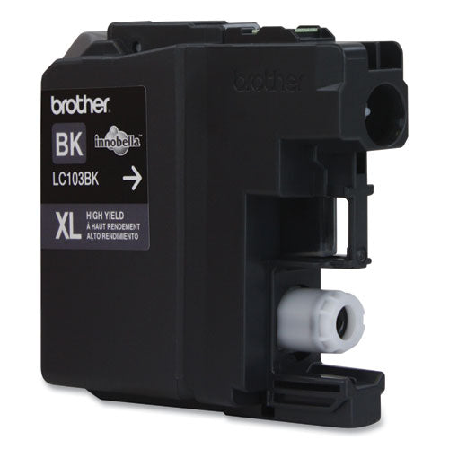 BROTHER Innobella High-Yield Ink, 600 Page-Yield, Black - LC103BK BROTHER
