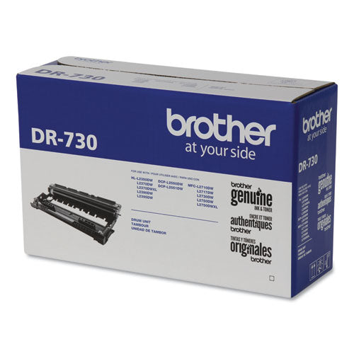 BROTHER  Drum Unit, 12,000 Page-Yield, Black - DR730