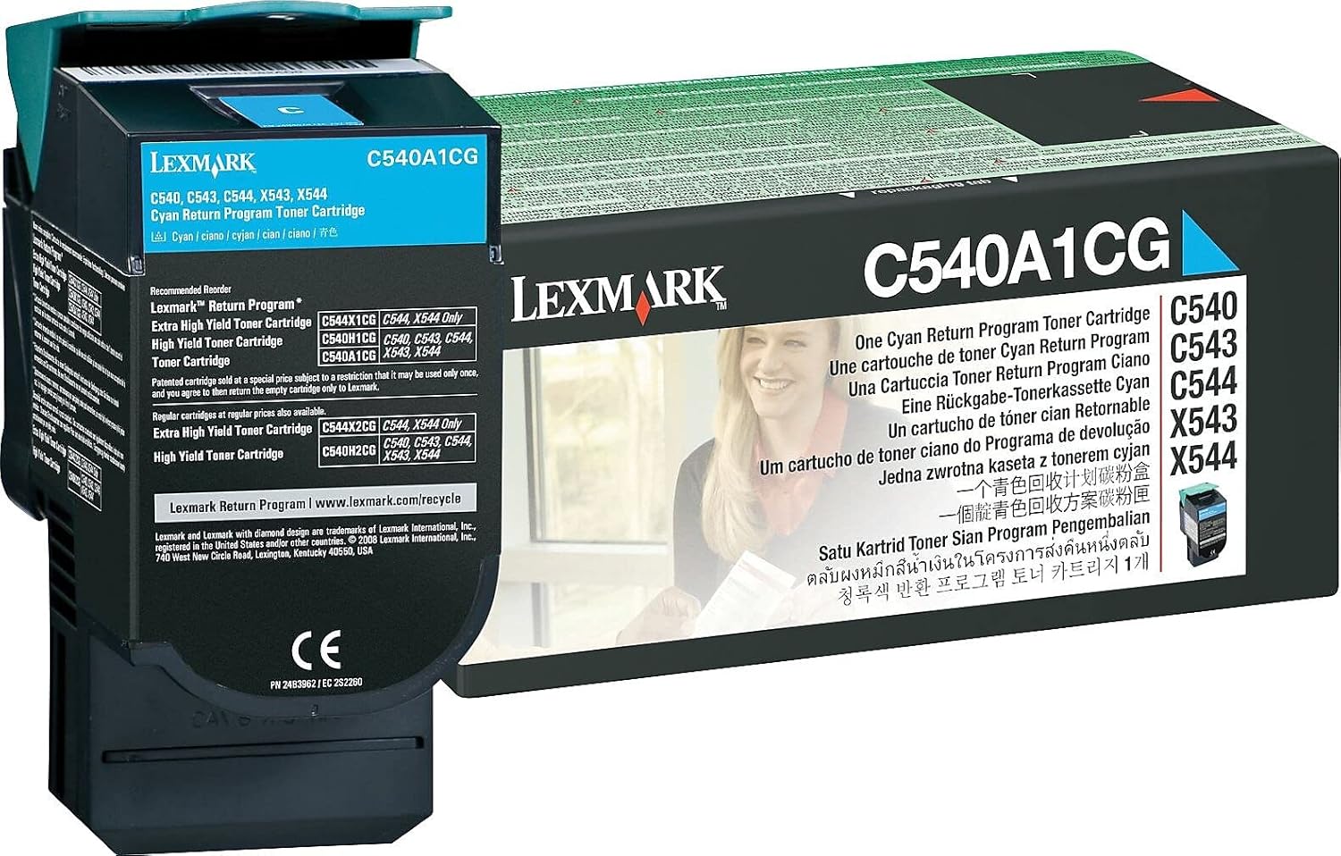 Lexmark C748 Cyan Toner Cartridge Return Program High Yield - C748H4CG