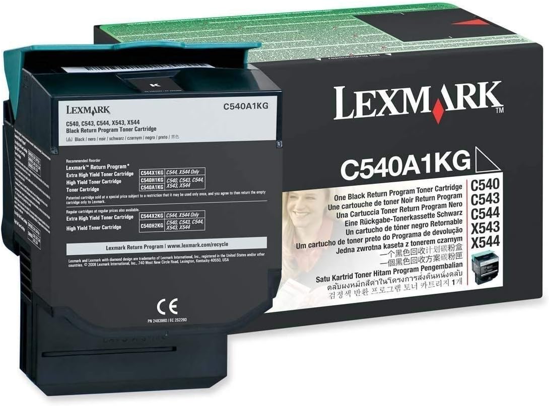 Lexmark Black Toner Cartridge  Return Program Yield 1,000 Pages - 70C00KG