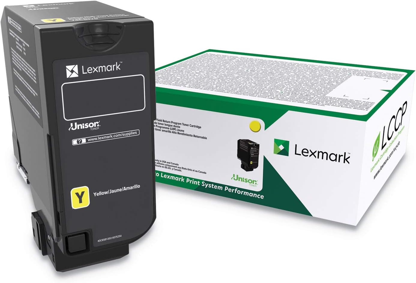 Lexmark Original Toner Cartridge - Yellow - Laser - High Yield - 12000 Pages - 1 Each - 74C0HYG