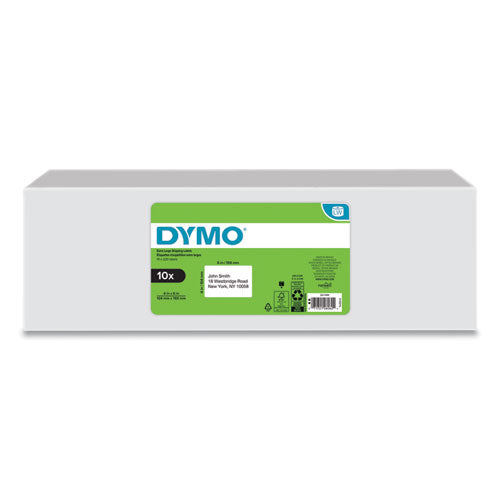 DYMO LW Extra-Large Shipping Labels, 4" x 6", White, 220 Labels/Roll, 10 Rolls/Pack - 2011999 DYMO