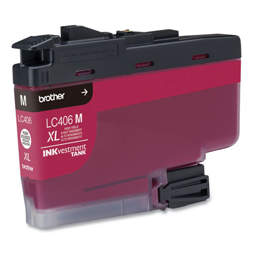 BROTHER  INKvestment High-Yield Ink, 5,000 Page-Yield, Magenta - LC406XLMS