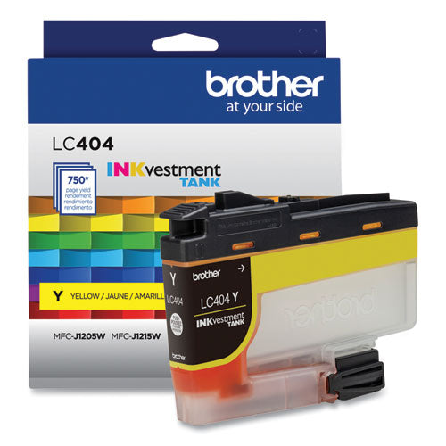 BROTHER  INKvestment Ink, 750 Page-Yield, Yellow - LC404YS