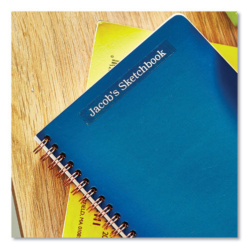 BROTHER TZe Laminated Removable Label Tapes, 0.47" x 26.2 ft, White on Blue - TZE535CS