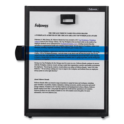 FELLOWES Metal Copyholder, Holds Up to 200 Letter Size Sheets, Black - 11053
