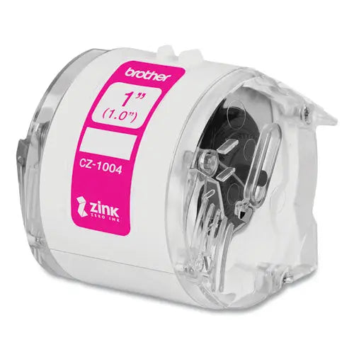 BROTHER CZ Roll Cassette, 1" x 16.4 ft, White - CZ1004 BROTHER