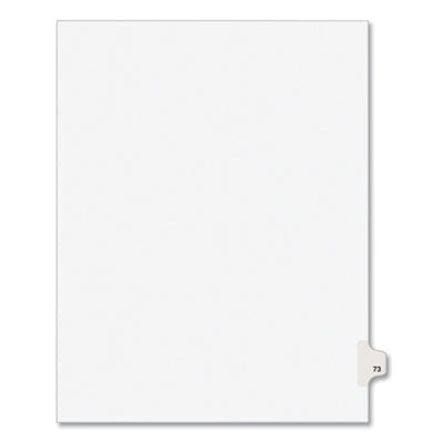 Preprinted Legal Exhibit Side Tab Index Dividers, Avery Style, 10-Tab, 73, 11 x 8.5, White, 25/Pack, (1073) - 01073 C2G