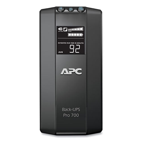 APC  Back-UPS Pro 700 Battery Backup System, 6 Outlets, 700 VA, 355 J - BR700G
