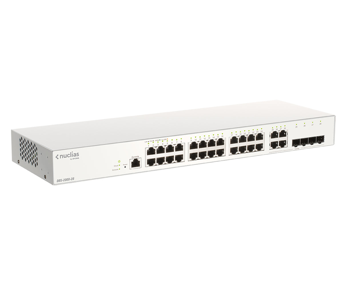 D-Link 28-Port Gigabit Nuclias Smart Managed Switch including 4x 1G Combo Ports - DBS-2000-28 D-LINK