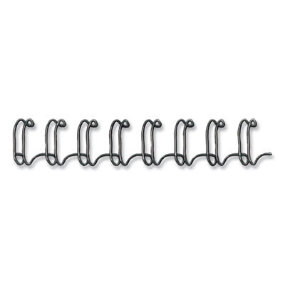 Wire Bindings for 11 x 8.5 Documents, 32 Rings, 0.31" (50-Sheet) Capacity, Black, 25/Pack - 5255201