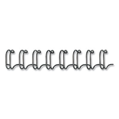 Wire Bindings for 11 x 8.5 Documents, 32 Rings, 0.5" (100-Sheet) Capacity, Black, 25/Pack - 5255401