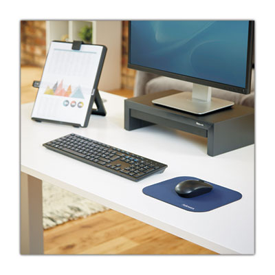 Polyester Mouse Pad, 9 x 8, Blue - 58021