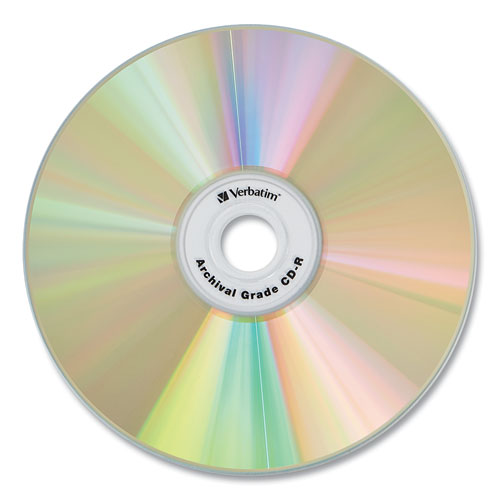 VERBATIM CD-R Archival Grade Recordable Disc, 700 MB/80 min, 52x, Spindle, Gold, 50/Pack - 96159