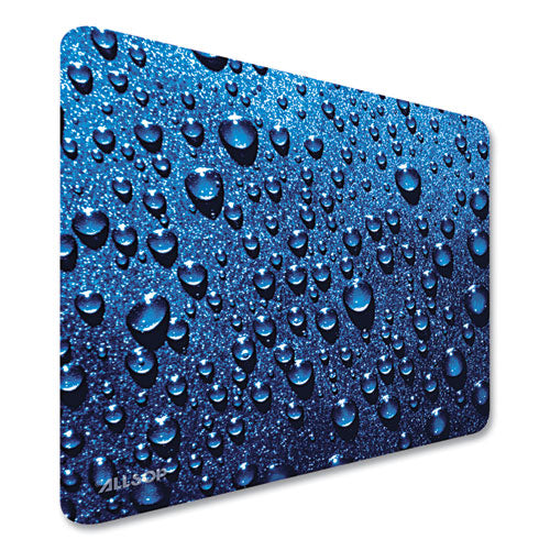ALLSOP Naturesmart Mouse Pad, 8.5 x 8, Raindrops Design - 30182