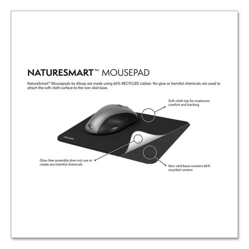 ALLSOP Naturesmart Mouse Pad, 8.5 x 8, Raindrops Design - 30182