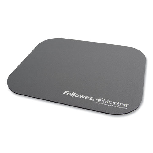 FELLOWES Mouse Pad with Microban Protection, 9 x 8, Graphite - 5934001