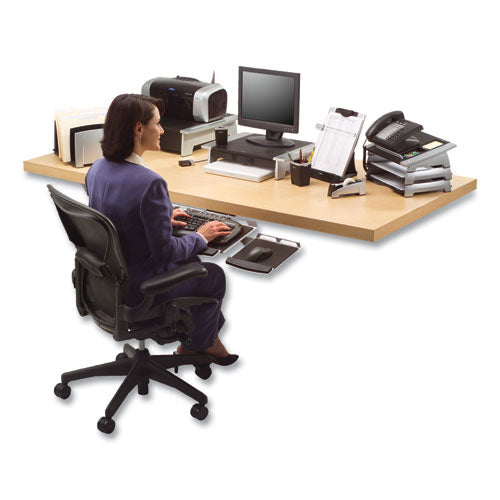 FELLOWES Office Suites Printer/Machine Stand, 21.25 x 18.06 x 5.25, Black/Silver - 8032601