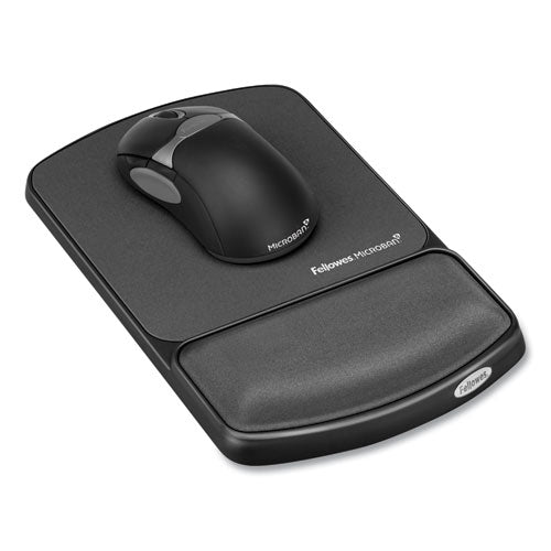FELLOWES Gel Mouse Pad Wrist Rest with Microban Protection, 6.75 x 10.12, Graphite - 9175101