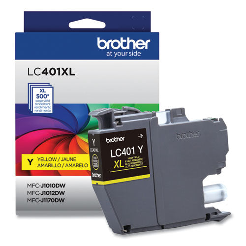 BROTHER  High-Yield Ink, 500 Page-Yield, Yellow - LC401XLYS