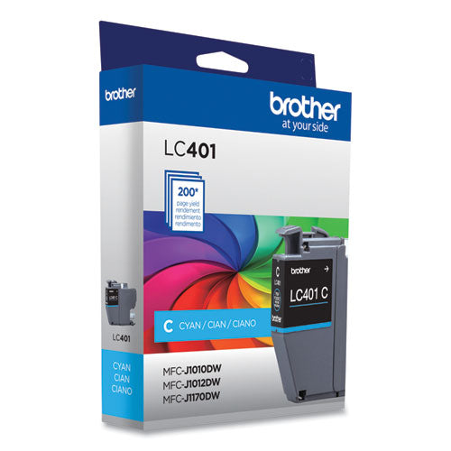 BROTHER  Ink, 200-Page-Yield, Cyan - LC401CS