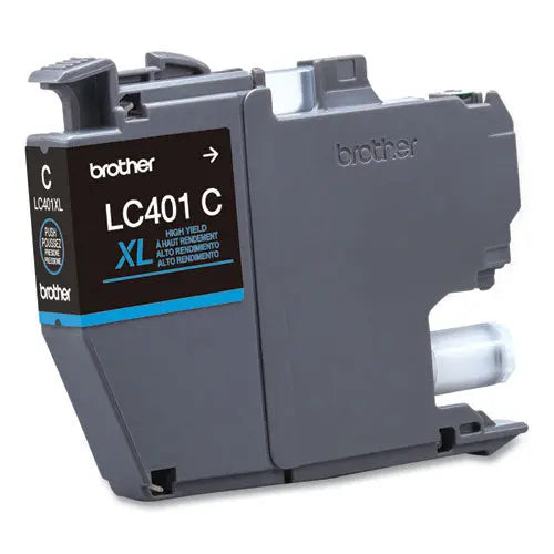 BROTHER High-Yield Ink, 500 Page-Yield, Cyan - LC401XLCS BROTHER