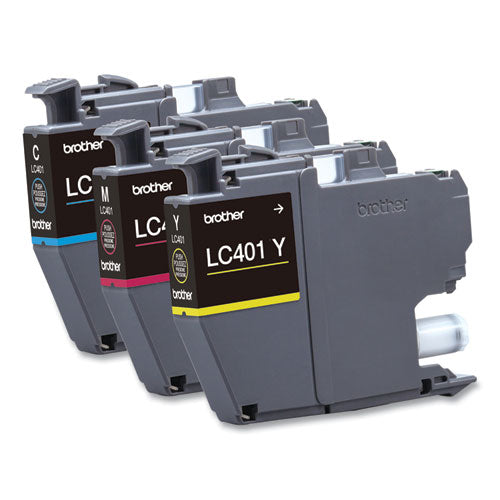 BROTHER Ink, 200 Page-Yield, Cyan/Magenta/Yellow, 3/Pack - LC4013PKS