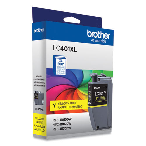 BROTHER  High-Yield Ink, 500 Page-Yield, Yellow - LC401XLYS