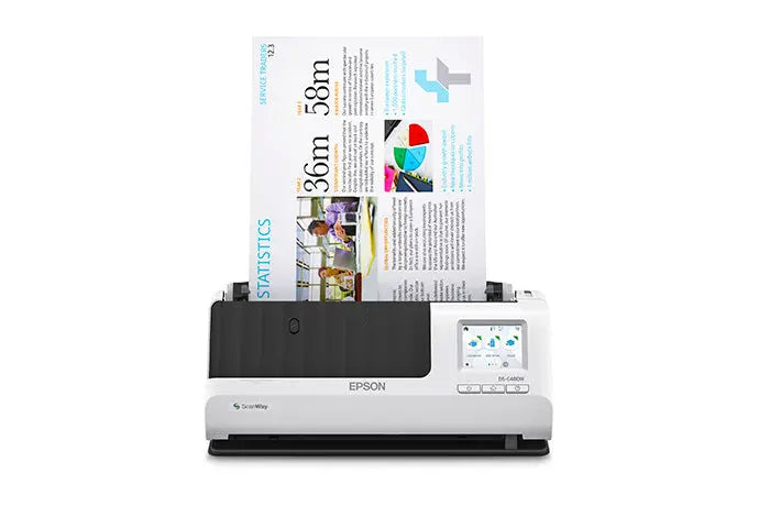 Epson DS-C480W Sheet-fed scanner Black, Grey - B11B269202 EPSON
