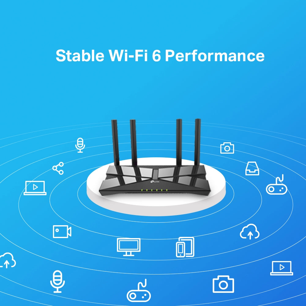 TP-Link Archer AX1500 Dual-Band Wi-Fi 6 Router, Black - ARCHER AX10