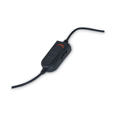 Mono Headset with Microphone and In-Line Remote, Black - 70722