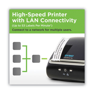LabelWriter 5XL Series Label Printer, 53 Labels/min Print Speed, 5.5 x 7 x 7.38 - 2112554