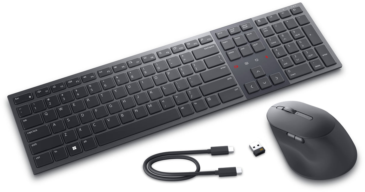 DELL KM900 keyboard Mouse included Office RF Wireless + Bluetooth QWERTY US English Graphite - KM900-GR-US