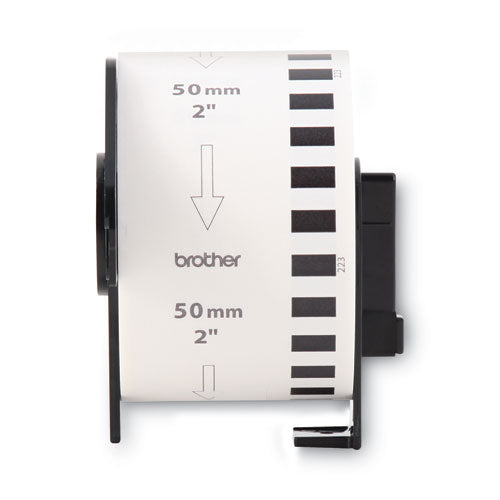 BROTHER Continuous Paper Label Tape, 2" x 100 ft, Black/White - DK2223