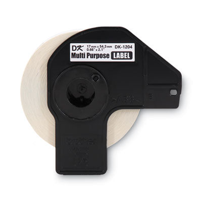 Die-Cut Multipurpose Labels, 0.66" x 2.1", White, 400 Labels/Roll - DK1204