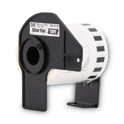 Continuous Film Label Tape, 2.4" x 50 ft Roll, Clear - DK2113