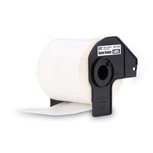 BROTHER Die-Cut Name Badge Labels, 2.3" x 3.4", White, 260 Labels/Roll - DK1234