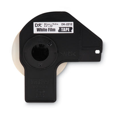 Continuous Film Label Tape, 2.4" x 50 ft Roll, White - DK2212