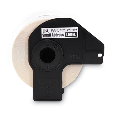 Die-Cut Address Labels, 1.1" x 2.4", White, 800 Labels/Roll - DK1209