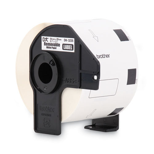 BROTHER Die-Cut Removable Paper Labels, 1.1" x 2.1", White, 800 Labels/Roll - DK3235