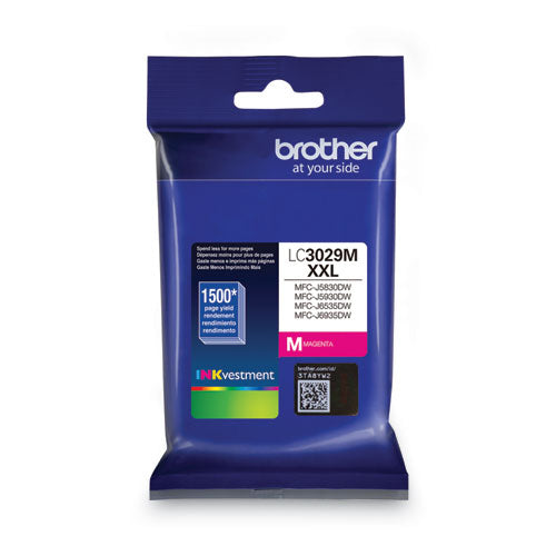 BROTHER  INKvestment Super High-Yield Ink, 1,500 Page-Yield, Cyan/Magenta/Yellow - LC30293PK