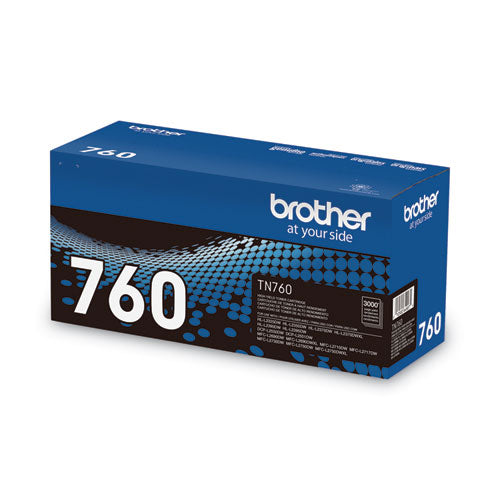BROTHER  High-Yield Toner, 3,000 Page Yield, Black - TN760