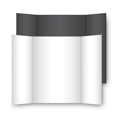 Two Cool Tri-Fold Poster Board, 36 x 48, Black/White, 6/Carton - 27135 C2G