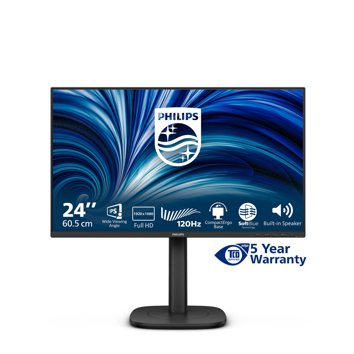 Philips 3000 series 24B2N3200J/27 computer monitor 60.5 cm (23.8") 1920 x 1080 pixels Full HD LCD Black - 24B2N3200J
